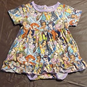 Showstppers Bamboo Colorful Disney Princess Print Baby Dress